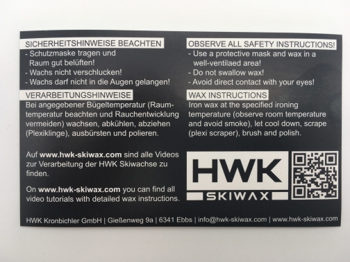 HWK Skiwachs HFW 1 nero